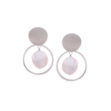 Coin Reflection Round Rings 925 Silver Earrings - Diavo Jewels