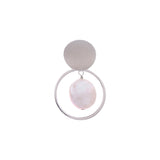 Coin Reflection Round Rings 925 Silver Earrings - Diavo Jewels