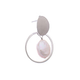 Coin Reflection Round Rings 925 Silver Earrings - Diavo Jewels