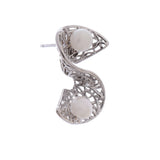 S-shaped 925 silver earrings - Diavo Jewels