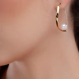 Luminous Cursive 925 Silver Earrings - Diavo Jewels