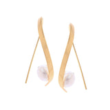 Luminous Cursive 925 Silver Earrings - Diavo Jewels