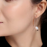 Luminous Cursive 925 Silver Earrings - Diavo Jewels