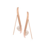 Luminous Cursive 925 Silver Earrings - Diavo Jewels