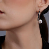 Luminous Cursive 925 Silver Earrings - Diavo Jewels