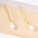 Curved Serenity 925 Silver Earrings - Diavo Jewels