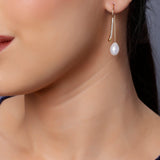Curved Serenity 925 Silver Earrings - Diavo Jewels