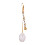 Curved Serenity 925 Silver Earrings - Diavo Jewels