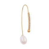 Curved Serenity 925 Silver Earrings - Diavo Jewels