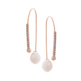 Curved Serenity 925 Silver Earrings - Diavo Jewels