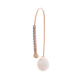 Curved Serenity 925 Silver Earrings - Diavo Jewels