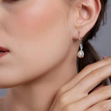 Curved Serenity 925 Silver Earrings - Diavo Jewels