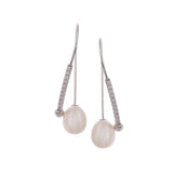 Curved Serenity 925 Silver Earrings - Diavo Jewels