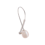 Curved Serenity 925 Silver Earrings - Diavo Jewels