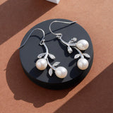 Silver Cascading Petals Pearl Earrings - Diavo Jewels