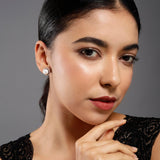 925 Silver Earrings with Intricate Circle Design