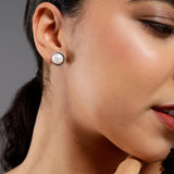 925 Silver Earrings with Intricate Circle Design