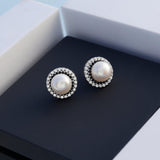 925 Silver Earrings with Intricate Circle Design