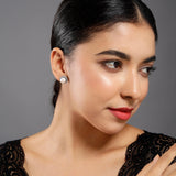 925 Silver Earrings with Intricate Circle Design