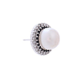 925 Silver Earrings with Intricate Circle Design