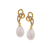 Silver Infinity Elegance Pearl Earrings - Diavo Jewels