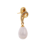 Silver Infinity Elegance Pearl Earrings - Diavo Jewels