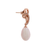Silver Infinity Elegance Pearl Earrings - Diavo Jewels