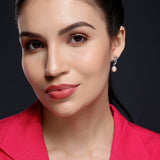 Silver Infinity Elegance Pearl Earrings - Diavo Jewels