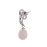Silver Infinity Elegance Pearl Earrings - Diavo Jewels