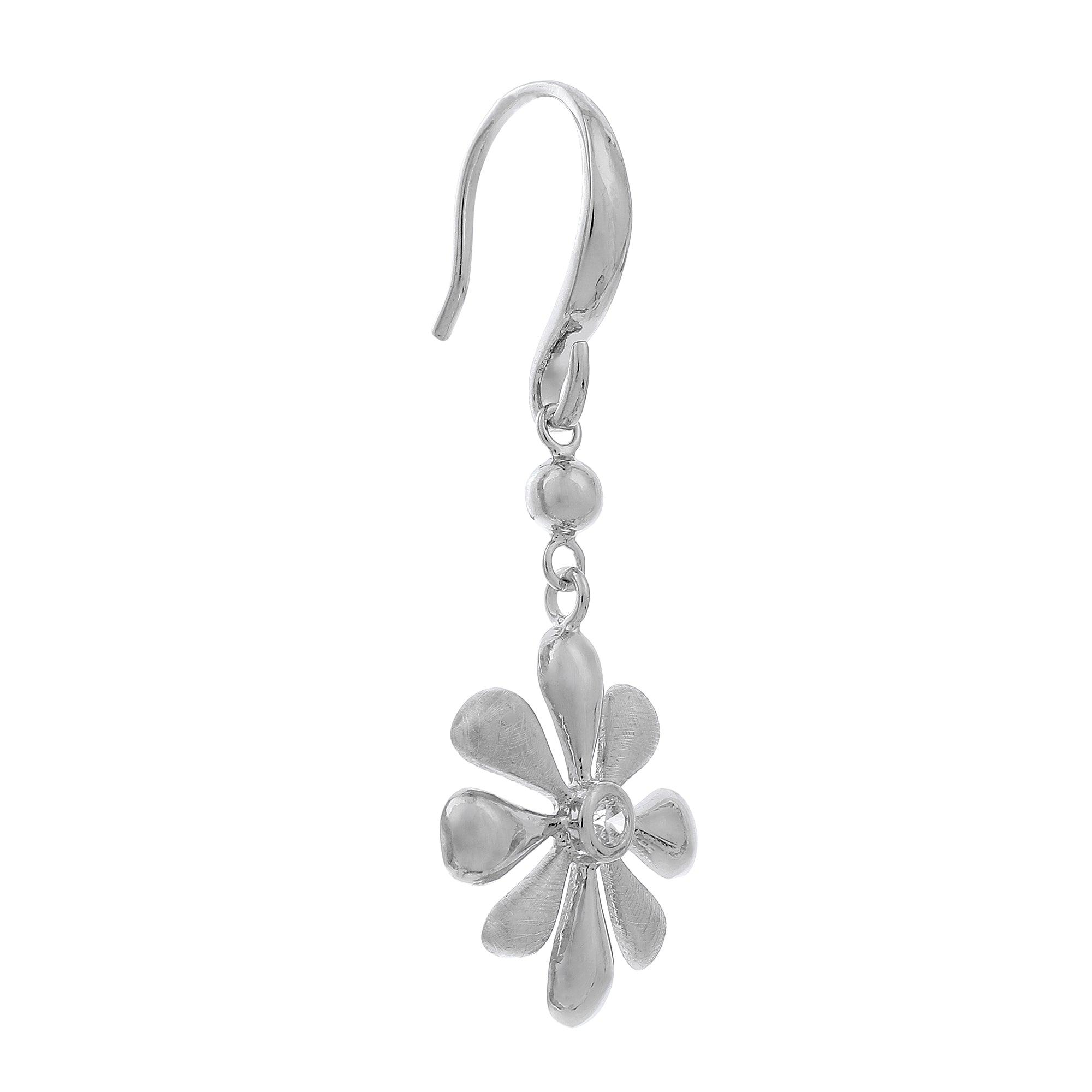 Lily Hook Silver Earrings - Diavo Jewels