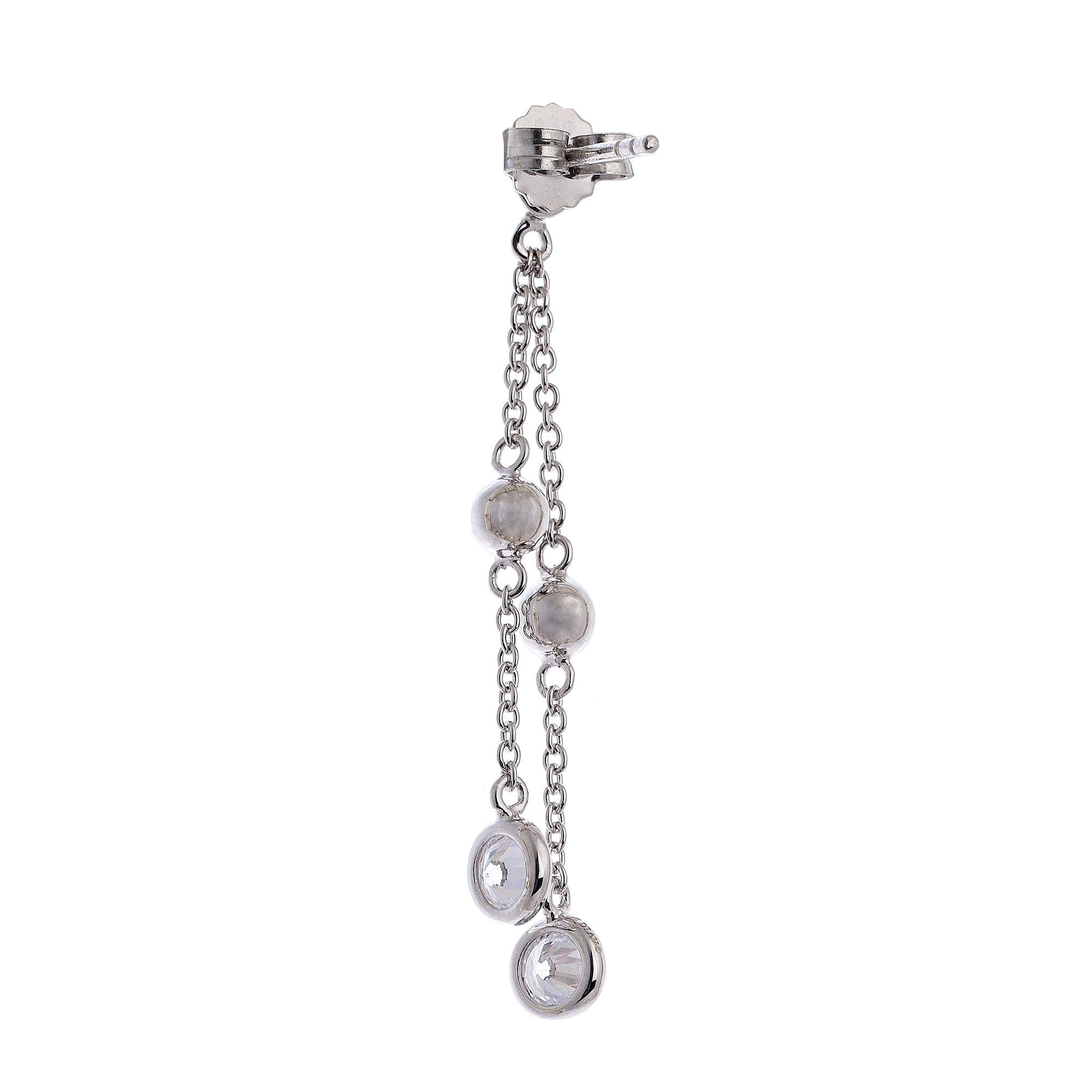 Flowing Cascade Silver Earrings - Diavo Jewels