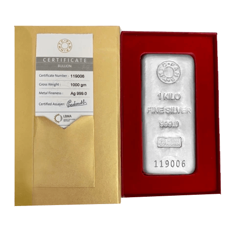 1 KG Silver Casted Bar 999 Purity - Diavo Jewels