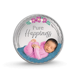 GIFT FOR NEWBORN BABY (999.9) 20 GM SILVER COIN (PINK)