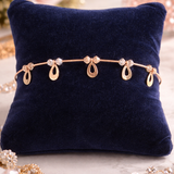 Aurora Drop Charm Gold Bracelet