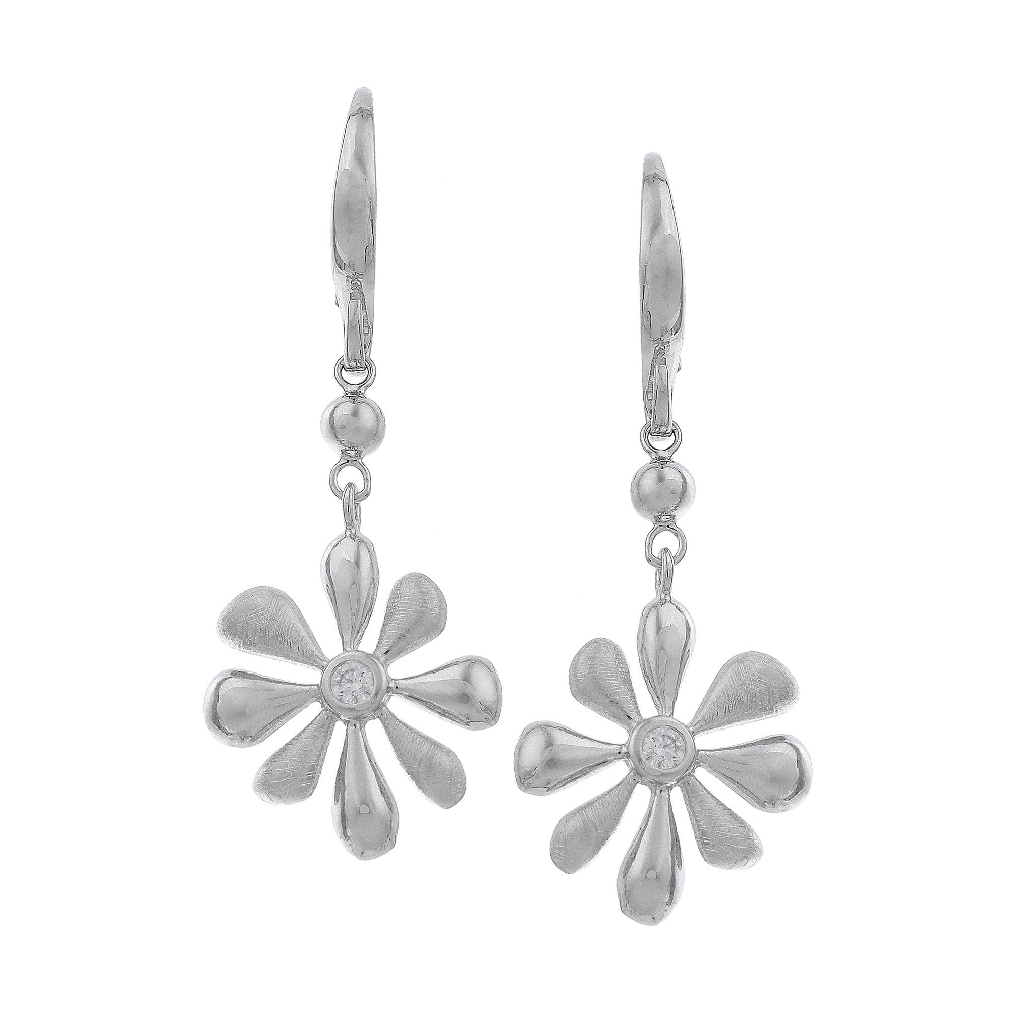 Lily Hook Silver Earrings - Diavo Jewels