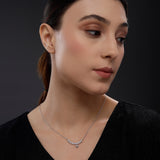 The Aurora Cascade of Flower Gold and Rhodium Plated Sterling Silver Necklace