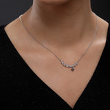The Aurora Cascade of Flower Gold and Rhodium Plated Sterling Silver Necklace