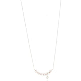 The Aurora Cascade of Flower Gold and Rhodium Plated Sterling Silver Necklace