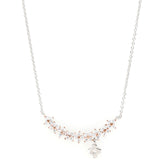 The Aurora Cascade of Flower Gold and Rhodium Plated Sterling Silver Necklace