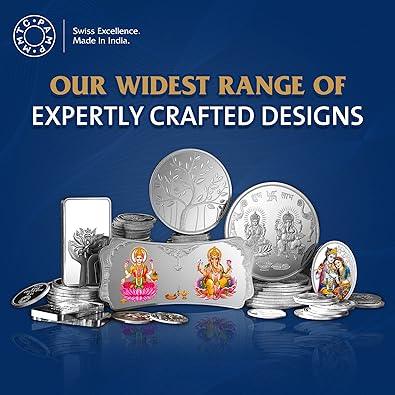 LAKSHMI GANESH (999.9) PURITY 100 GM SILVER COIN - Diavo Jewels