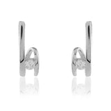 Curvy Chic Zenith Cubic Silver Drop Earrings