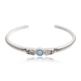 Opulent Opal Hearts Sterling Silver Bracelet