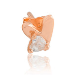 Hold Me Close Dual Heart Rose Gold-Plated Silver Earrings