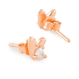 Hold Me Close Dual Heart Rose Gold-Plated Silver Earrings