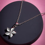 Petite Floral Silver Necklace - Diavo Jewels