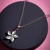 Petite Floral Silver Necklace - Diavo Jewels