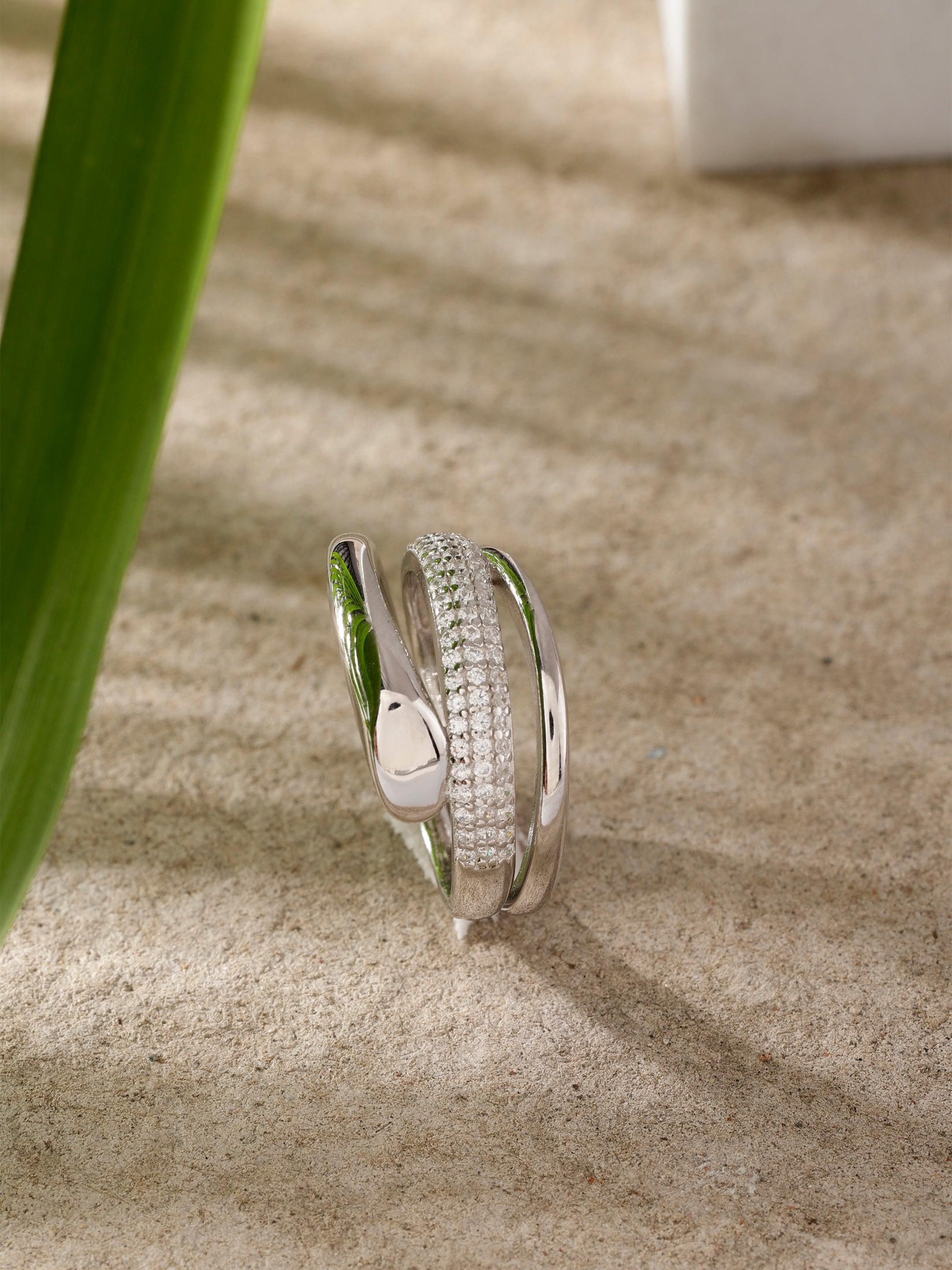 The Spiral Sterling Silver Ring - Diavo Jewels