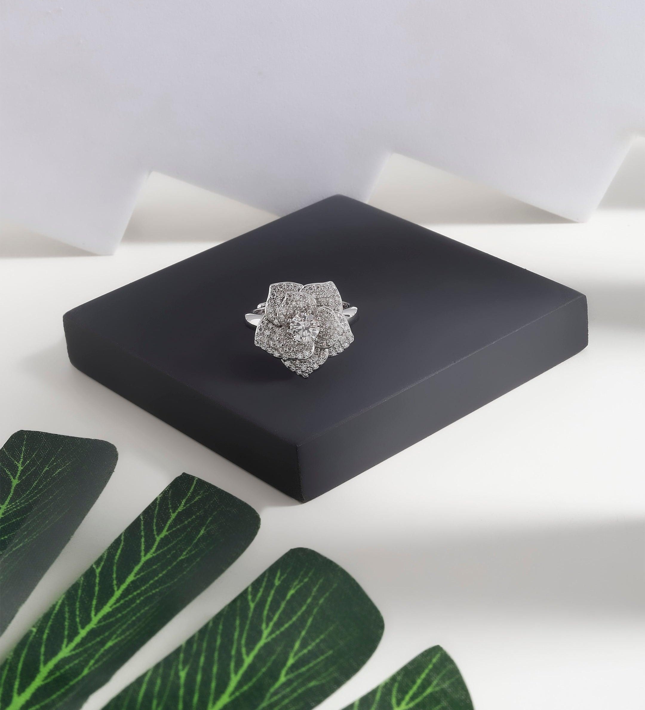 Couture Fleur Silver Ring - Diavo Jewels