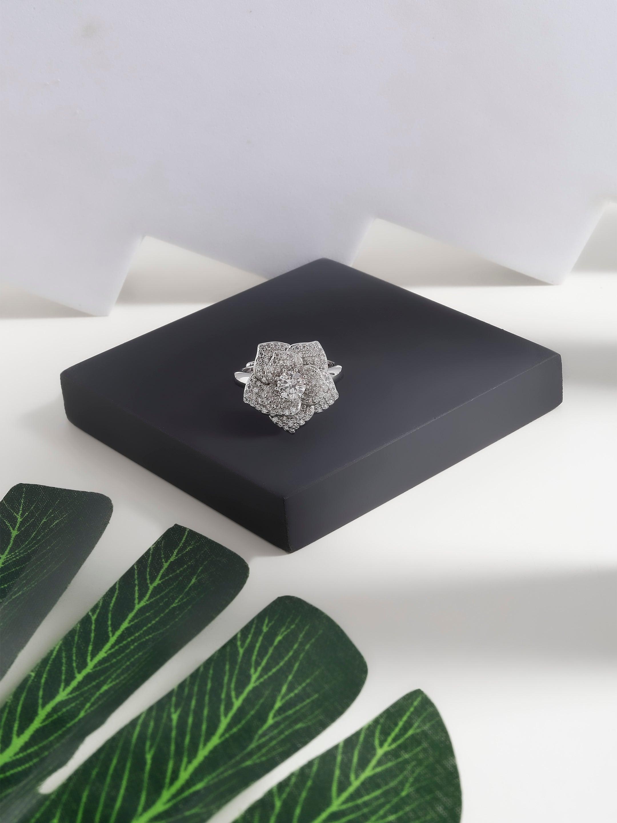 Couture Fleur Silver Ring - Diavo Jewels