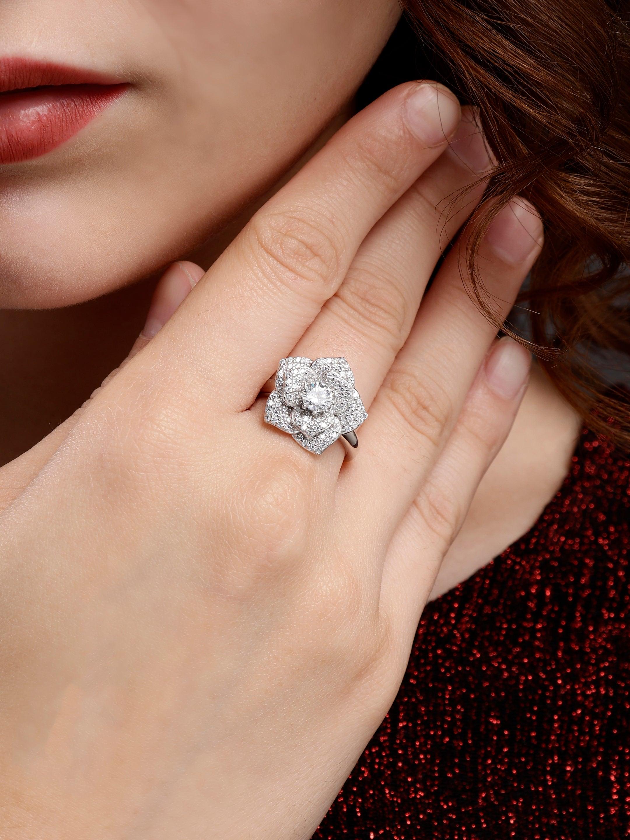 Couture Fleur Silver Ring - Diavo Jewels